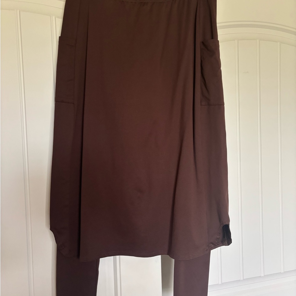 Brown KampKloz Athletic Skirt w/POCKETS